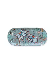 PIP STUDIO | Platte oval 33,3x15cm Flower Festival Dark Pink | hellblau