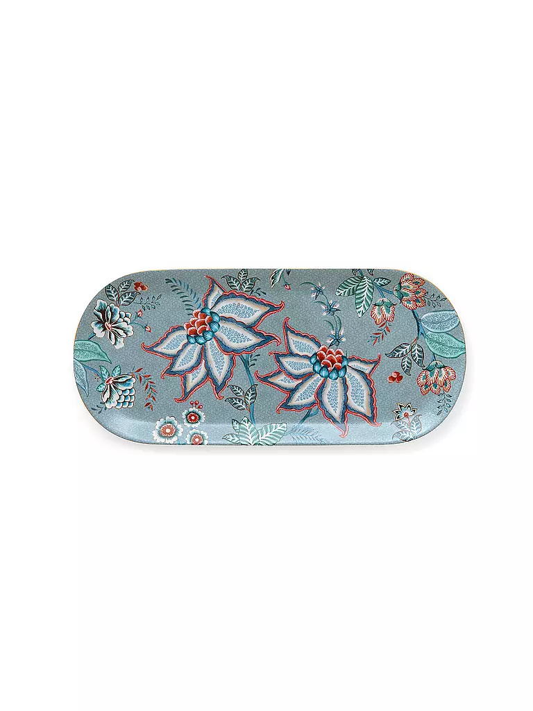 PIP STUDIO | Tortenplatte 33,3x15cm FLOWER FESTIVAL Light Blue | hellblau