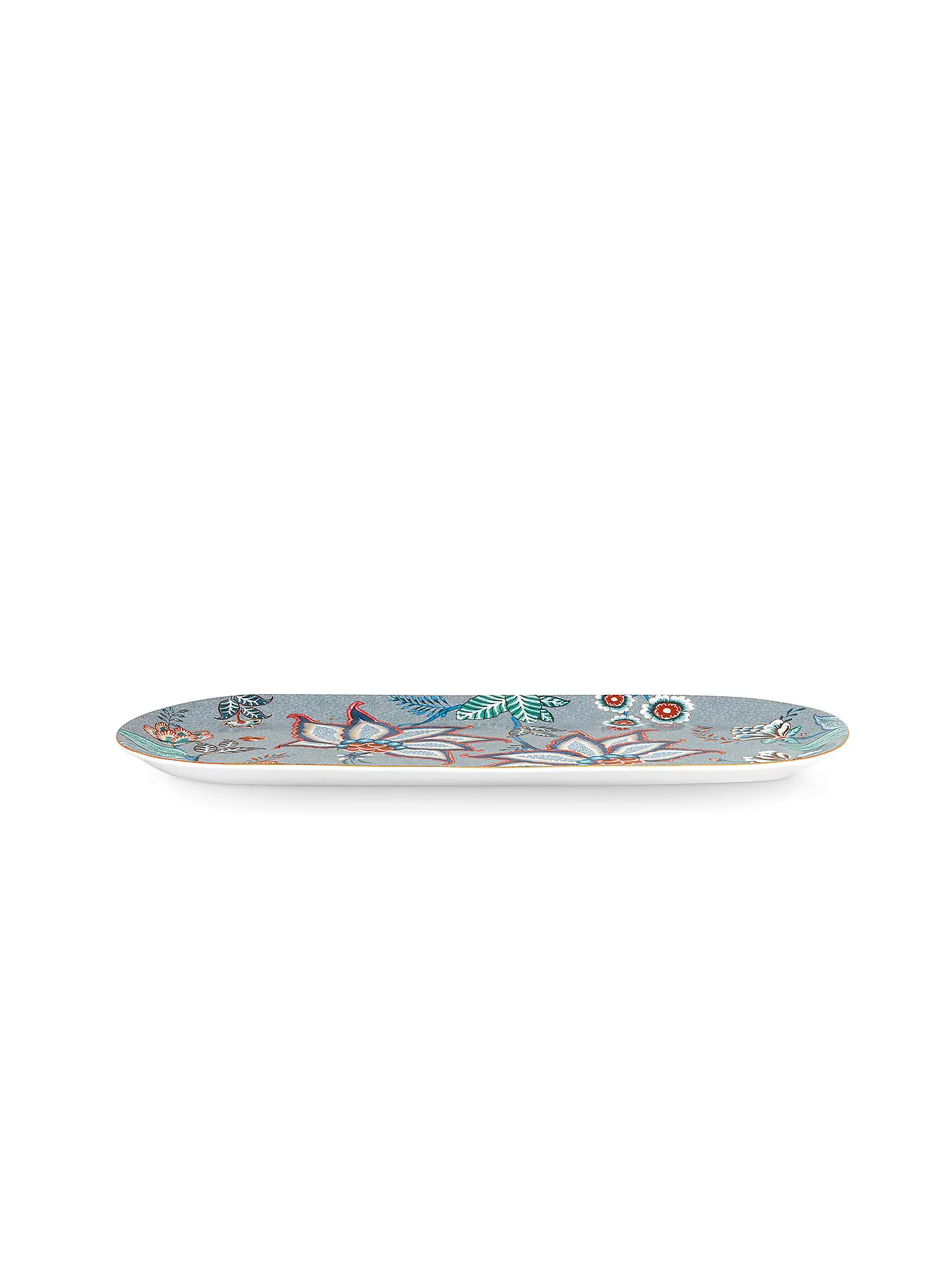 PIP STUDIO | Tortenplatte 33,3x15cm FLOWER FESTIVAL Light Blue | hellblau