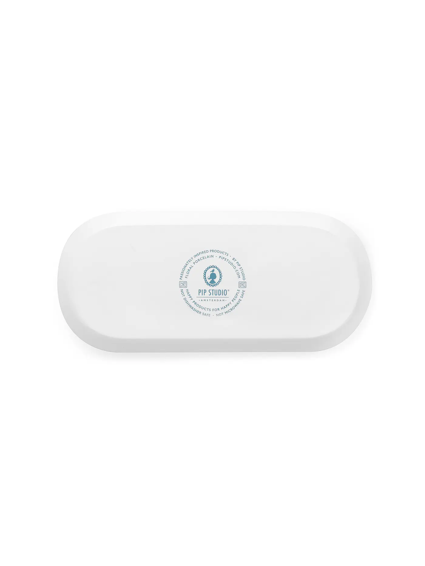 PIP STUDIO | Tortenplatte 33,3x15cm FLOWER FESTIVAL Light Blue | hellblau