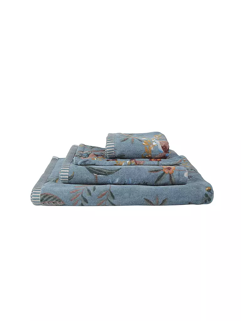 PIP STUDIO | Waschhandschuh 16x22cm SECRET GARDEN Blue | hellbraun
