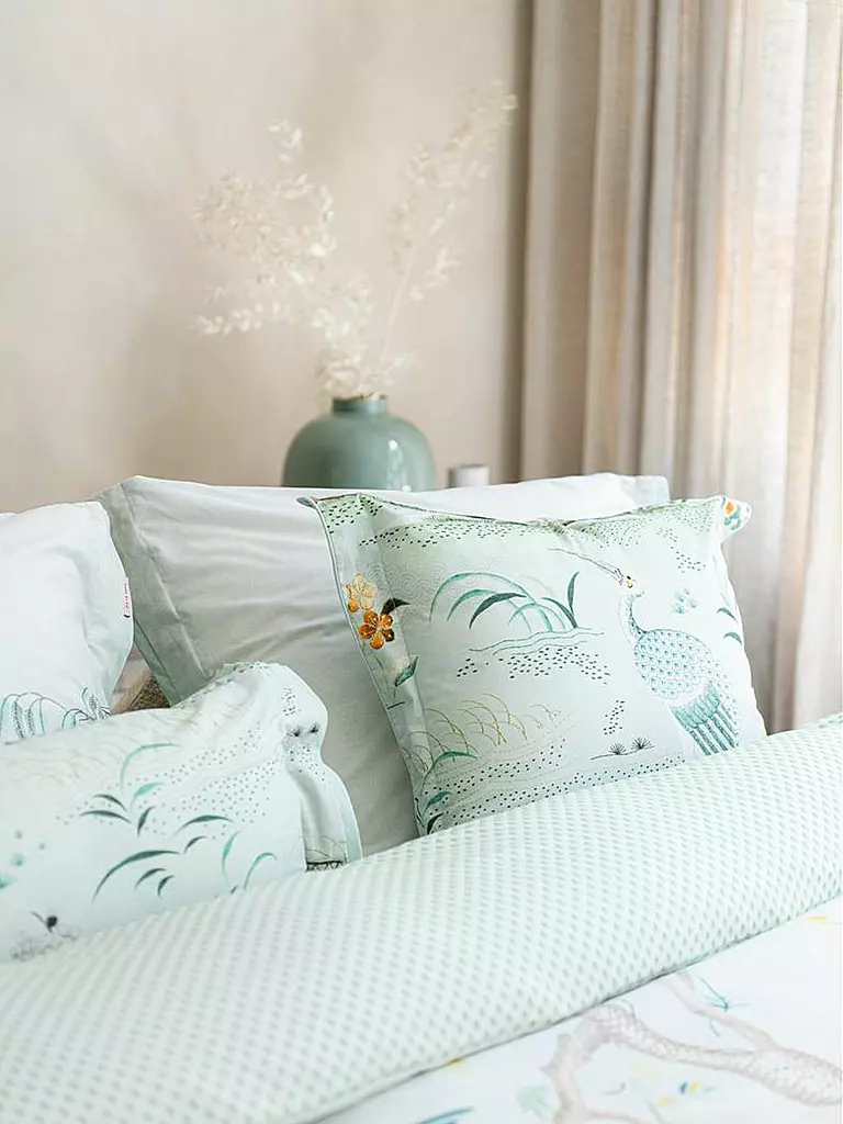 PIP STUDIO | Zierkissen gefüllt 53x53cm Japonica White | weiss