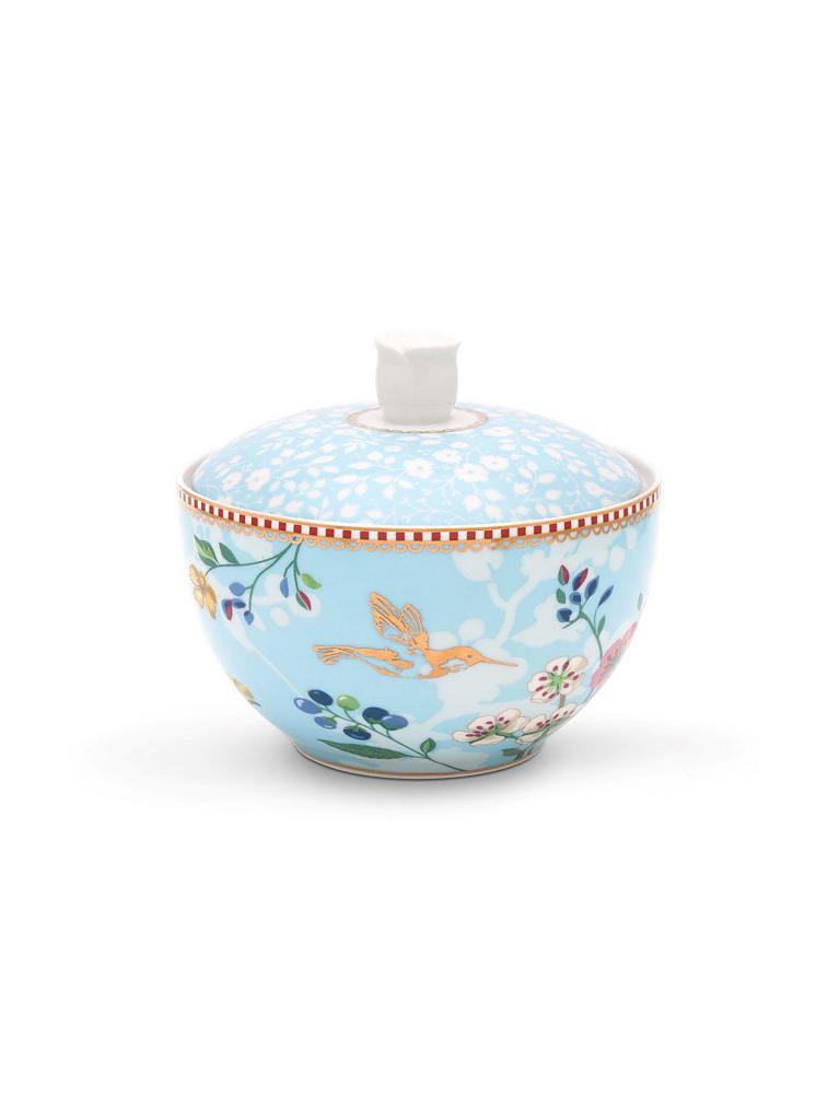 PIP STUDIO | Zuckerdose "Floral Hummingbirds" 300ml | blau