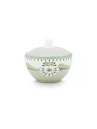 PIP STUDIO | Zuckerdose 300ml LILY & LOTUS Tiles Light Gr. | hellgrün