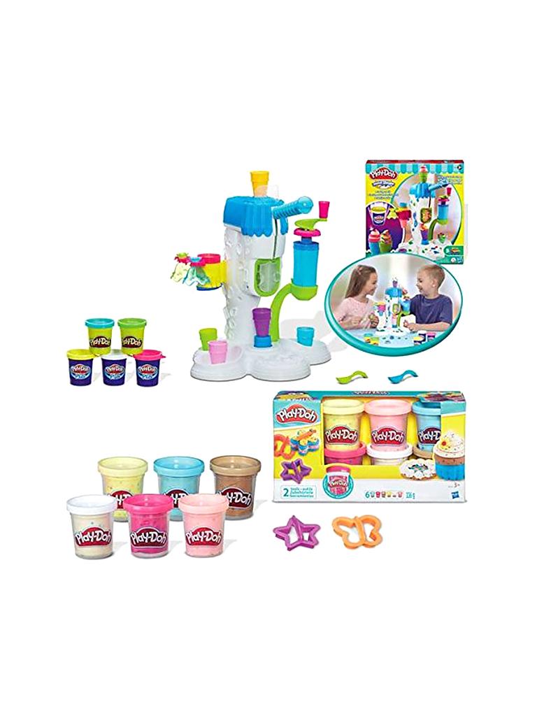 PLAY-DOH | Bundle Riesen-Softeismaschine mit 6x Konfettiknete  | keine Farbe