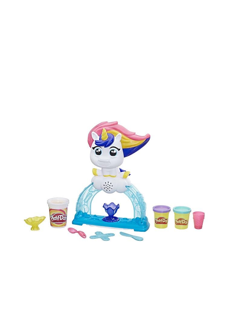 PLAY-DOH | Knete - Buntes Einhorn Softeis-Set mit 3 Dosen Play-Doh und Strudelknete | bunt