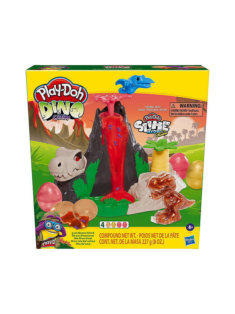 PLAY-DOH | Knete -Dino Crew Die Dino-Insel mit HydroGlitz Masse | keine Farbe