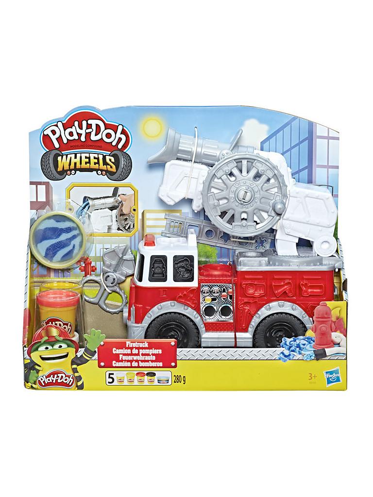 PLAY-DOH | Wheels Feuerwehrauto Spielzeug mit 5 Dosen Play-Doh und Wasserknete | bunt