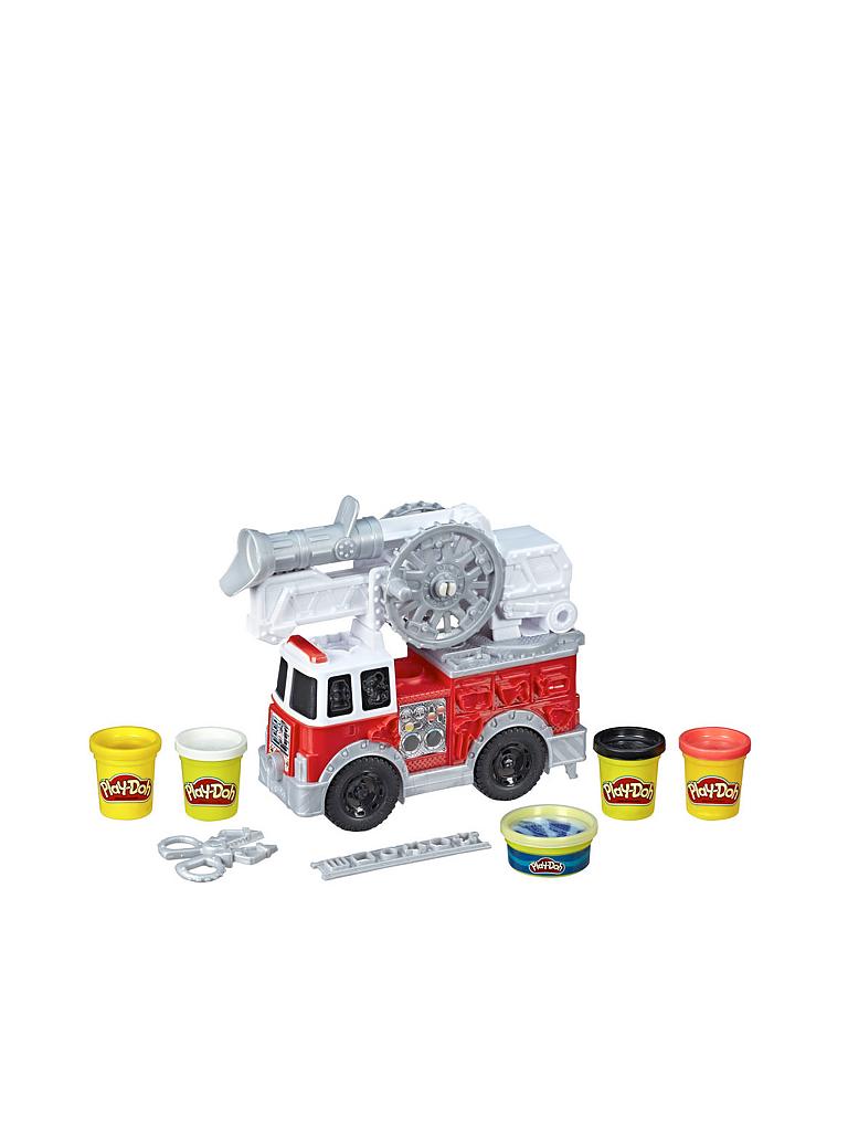PLAY-DOH | Wheels Feuerwehrauto Spielzeug mit 5 Dosen Play-Doh und Wasserknete | bunt
