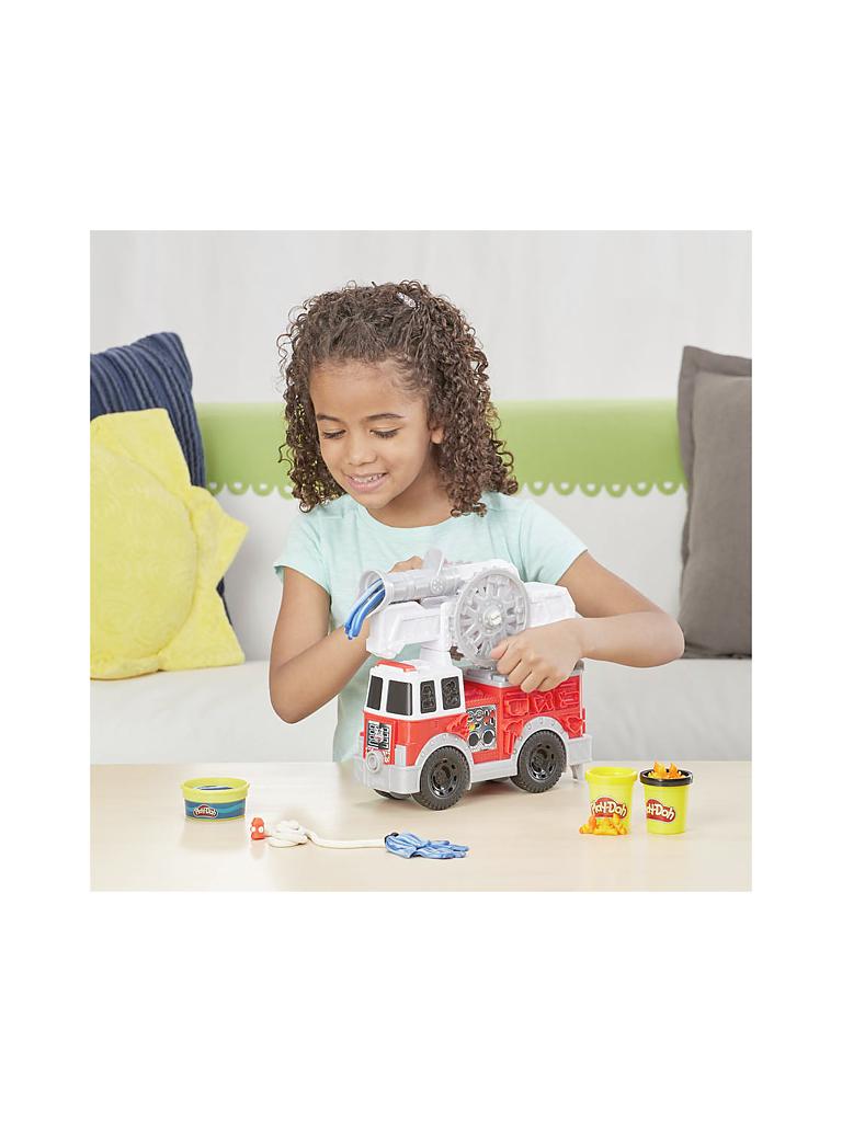 PLAY-DOH | Wheels Feuerwehrauto Spielzeug mit 5 Dosen Play-Doh und Wasserknete | bunt