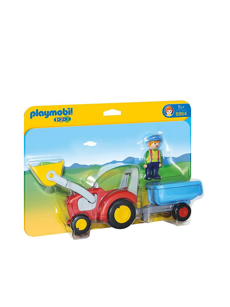 PLAYMOBIL | 1, 2, 3 Traktor mit Anhänger 6964 | keine Farbe