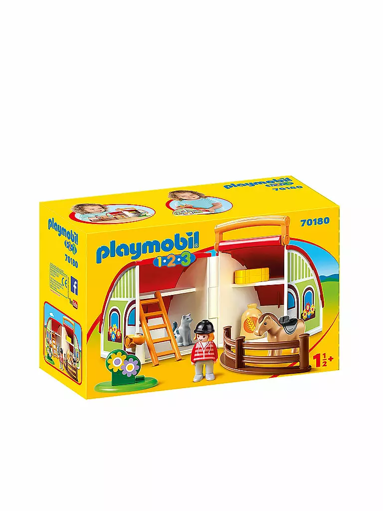 PLAYMOBIL | 1,2,3  - Mein Mitnehm Bauernhof 70180 | gelb