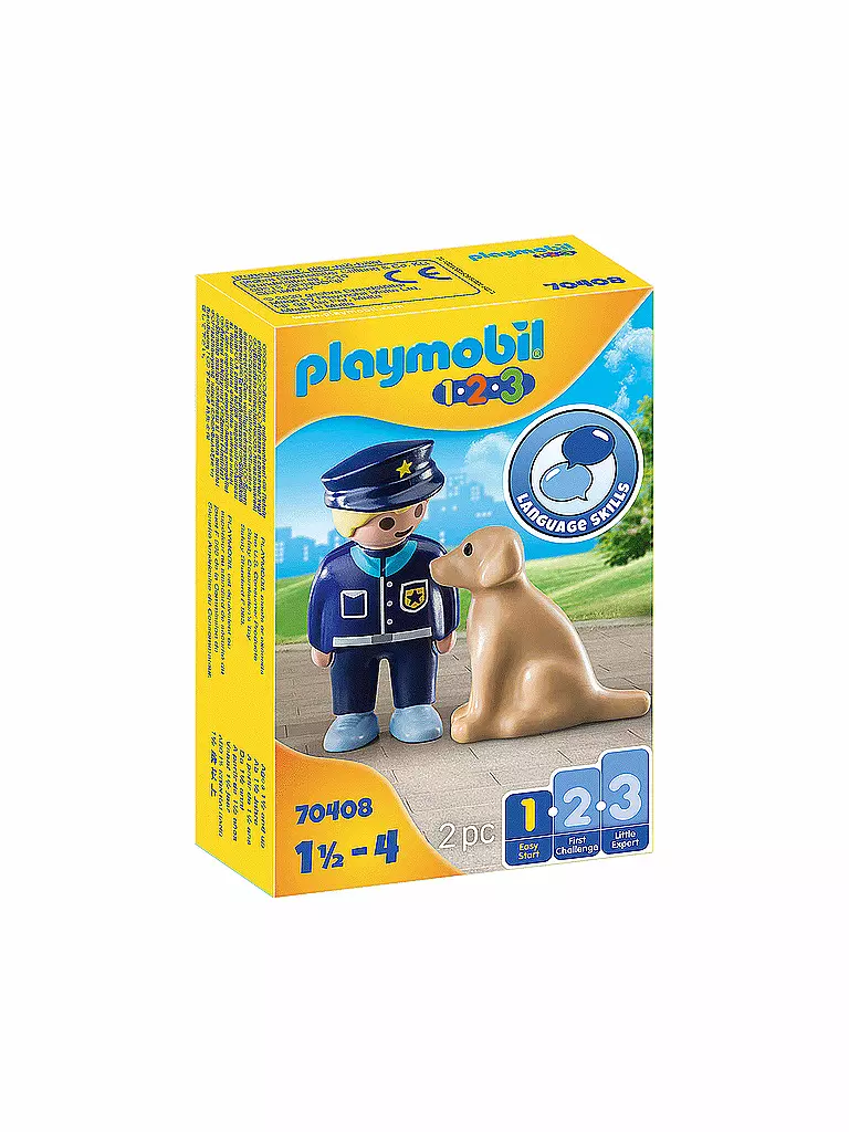 PLAYMOBIL | 1,2,3 - Polizist mit Hund 70408 | keine Farbe