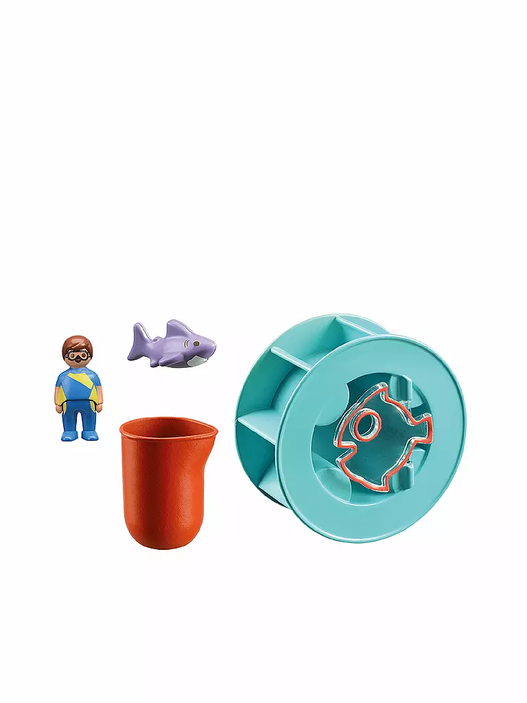 PLAYMOBIL | 1,2,3 - Wasserwirbelrad mit Babyhai 70636 | keine Farbe