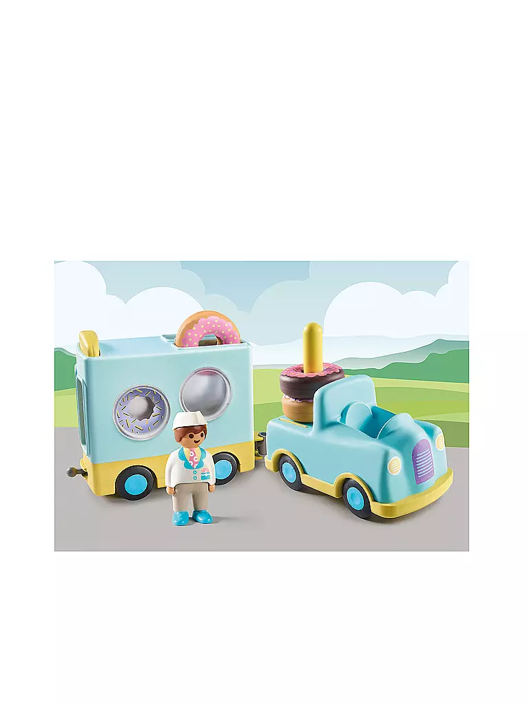 PLAYMOBIL | 1.2.3: Verrückter Donut Truck mit Stapel- und Sortierfunktion  | keine Farbe
