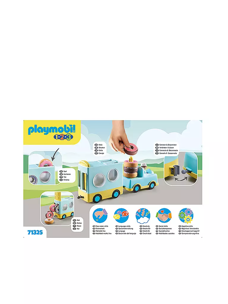 PLAYMOBIL | 1.2.3: Verrückter Donut Truck mit Stapel- und Sortierfunktion  | keine Farbe