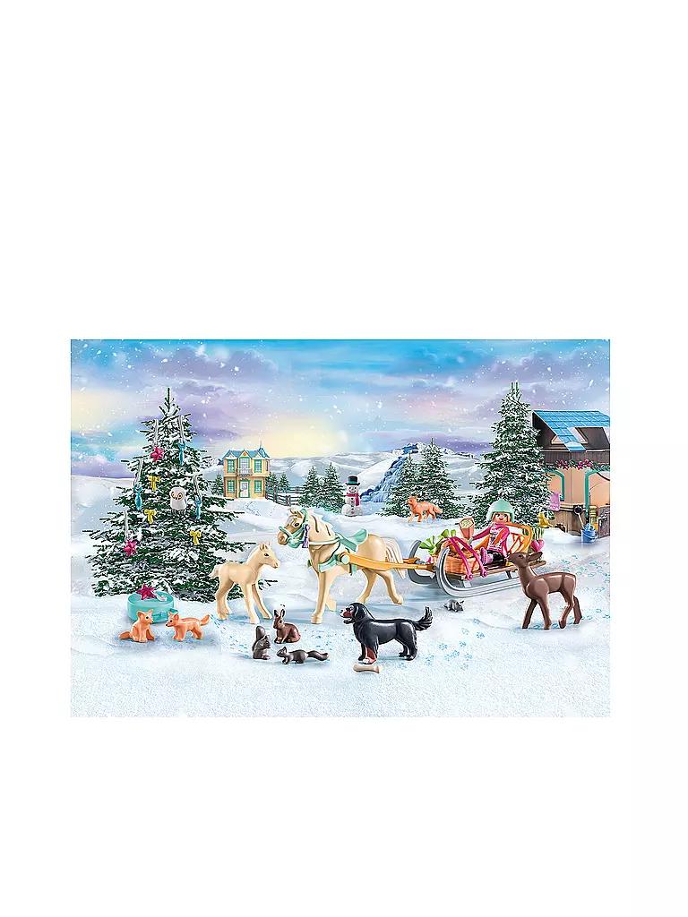 PLAYMOBIL | Adventskalender Pferde: Weihnachtliche Schlittenfahrt 71345 | keine Farbe
