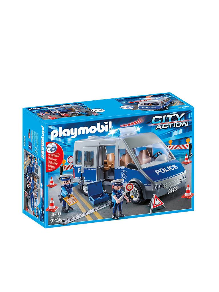 PLAYMOBIL | City Action - Polizeibus mit Strassensperre 9236 | 