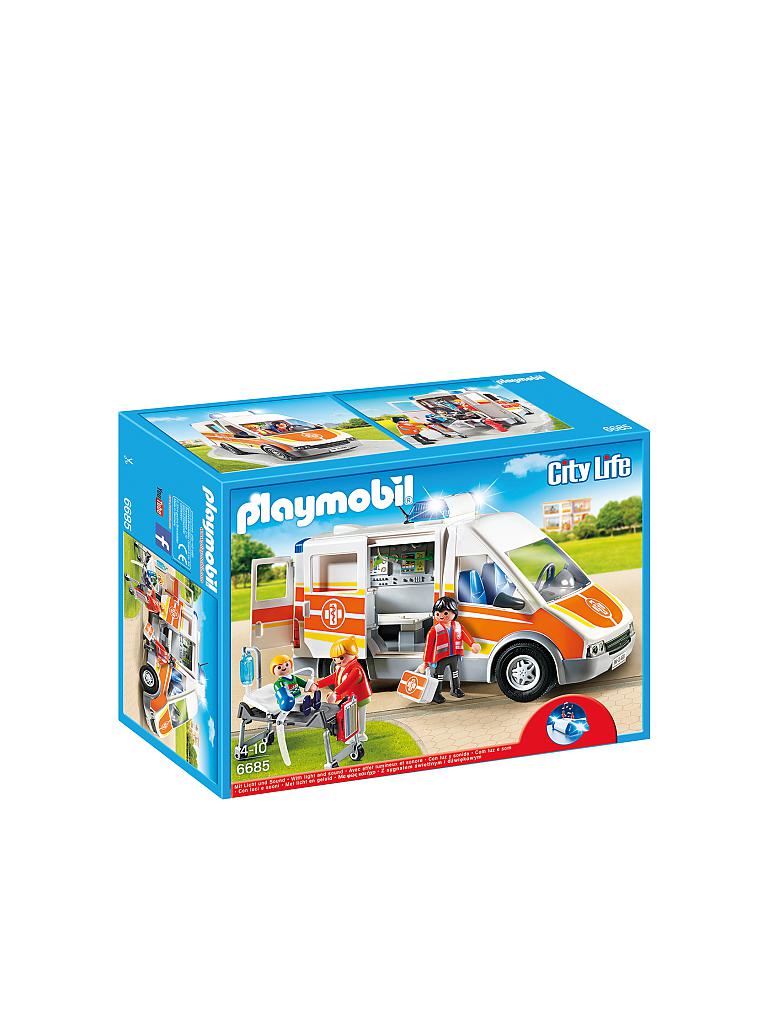 PLAYMOBIL | City Life - Krankenwagen mit Licht und Sound 6685 | keine Farbe