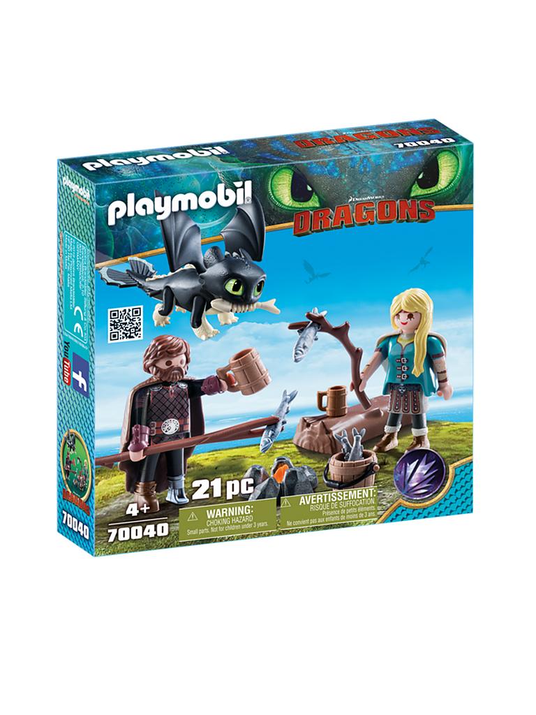 PLAYMOBIL | Dragons - Hicks und Astrid Spielset 70040 | blau