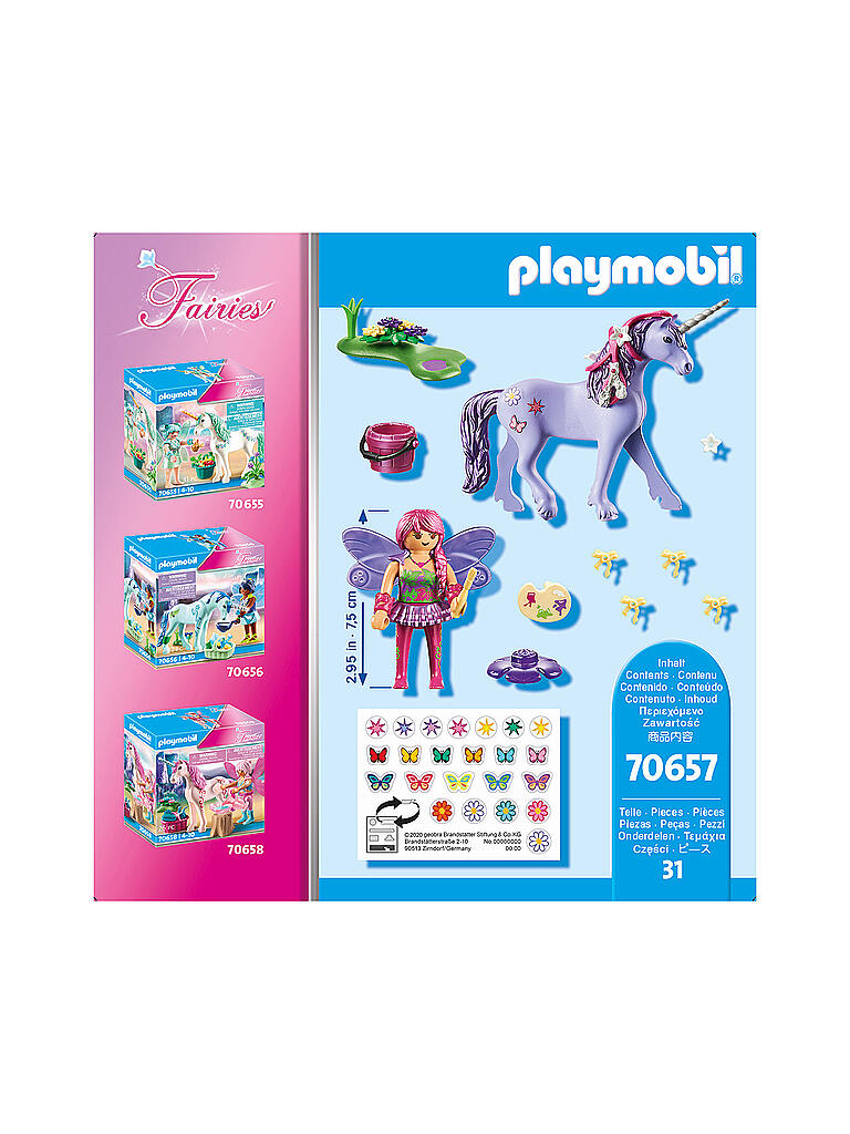 PLAYMOBIL | Fairies - Einhorn mit Schmück-Fee 70657 | keine Farbe