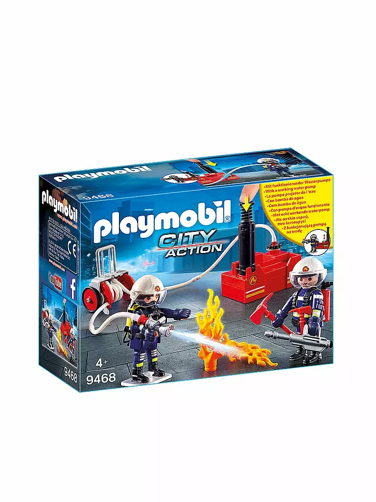 PLAYMOBIL | Feuerwehr-Männer mit Löschpumpe 9468 | keine Farbe