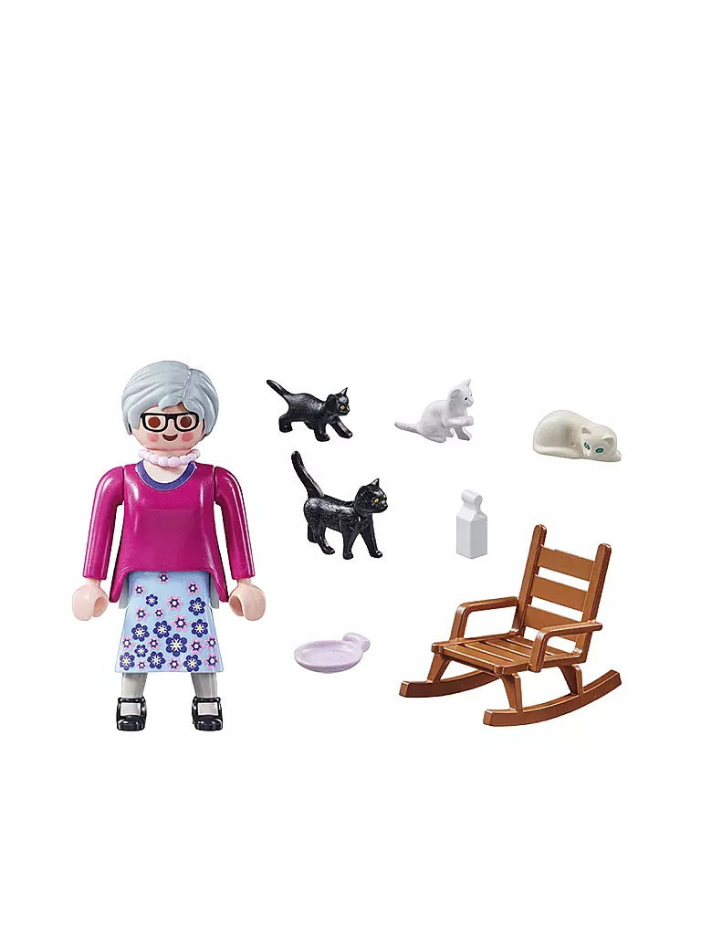PLAYMOBIL | Oma mit Katzen 71172 | keine Farbe