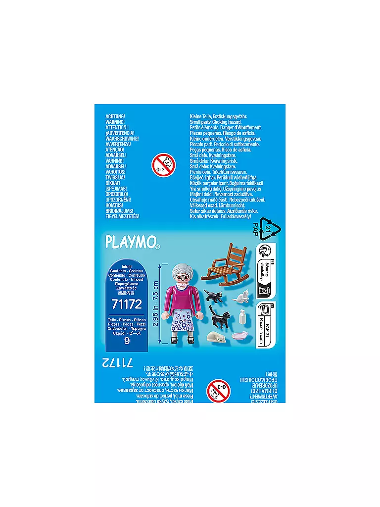 PLAYMOBIL | Oma mit Katzen 71172 | keine Farbe