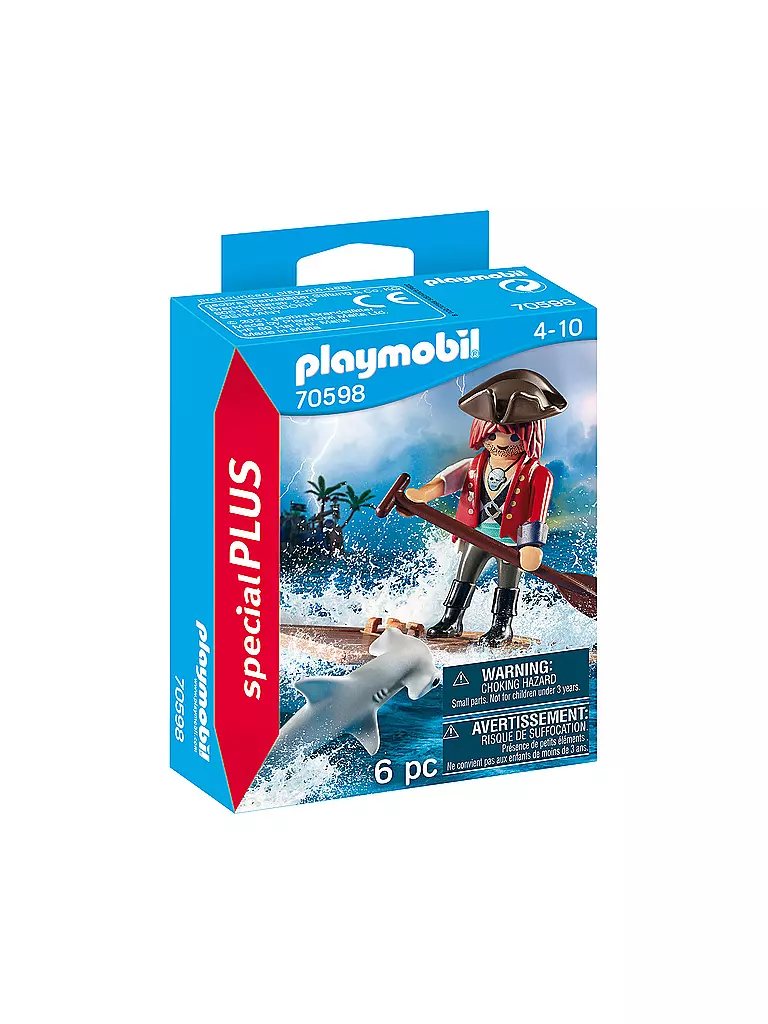 PLAYMOBIL | Pirat mit Floss und Hammerhai 70598 | keine Farbe
