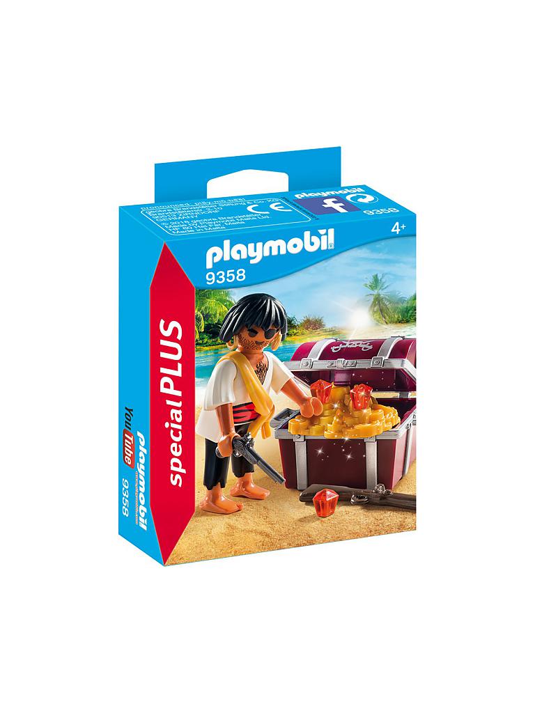 PLAYMOBIL | Pirat mit Schatzkiste 9358 | transparent