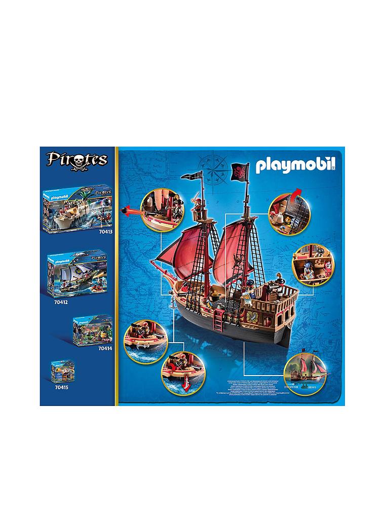 PLAYMOBIL | Pirates - Totenkopf Kampfschiff 70411 | transparent