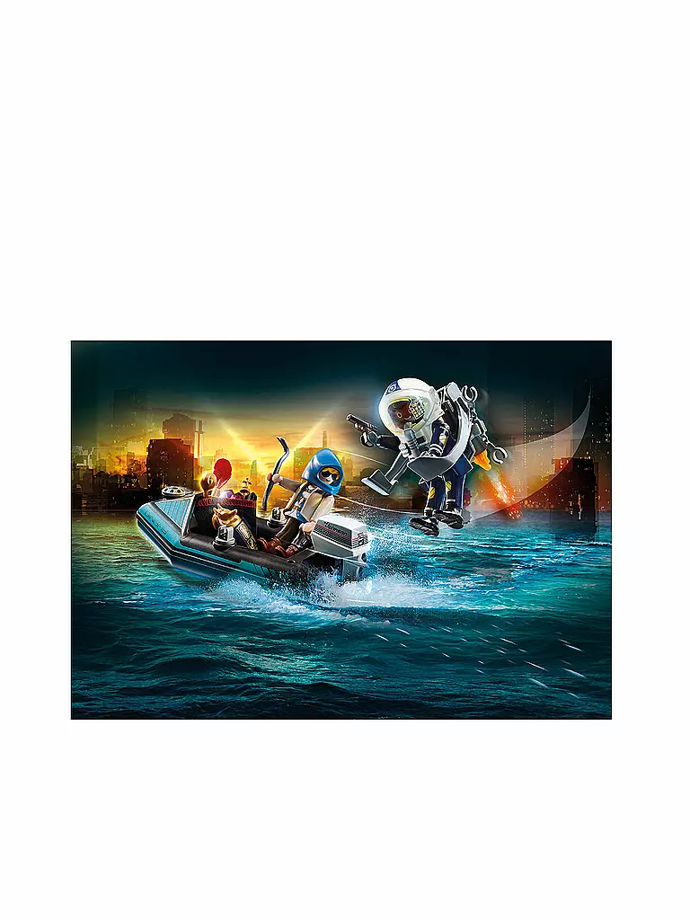 PLAYMOBIL | Polizei-Jetpack: Festnahme des Kunsträubers 70782 | keine Farbe