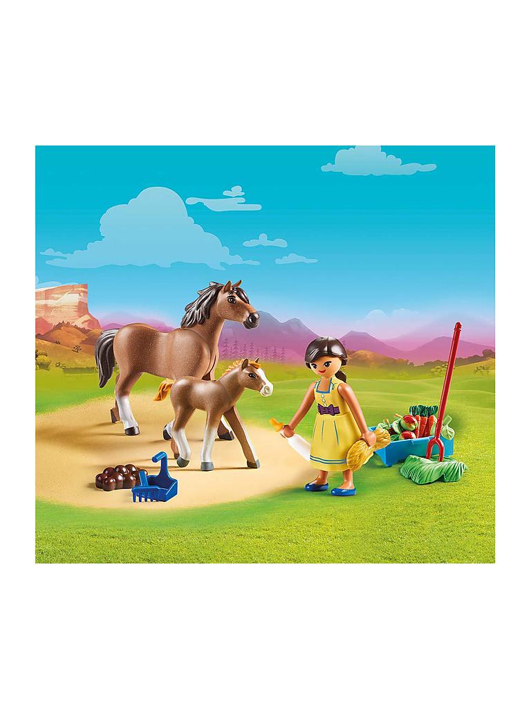 PLAYMOBIL | Pru mit Pferd und Fohlen 70122 | blau