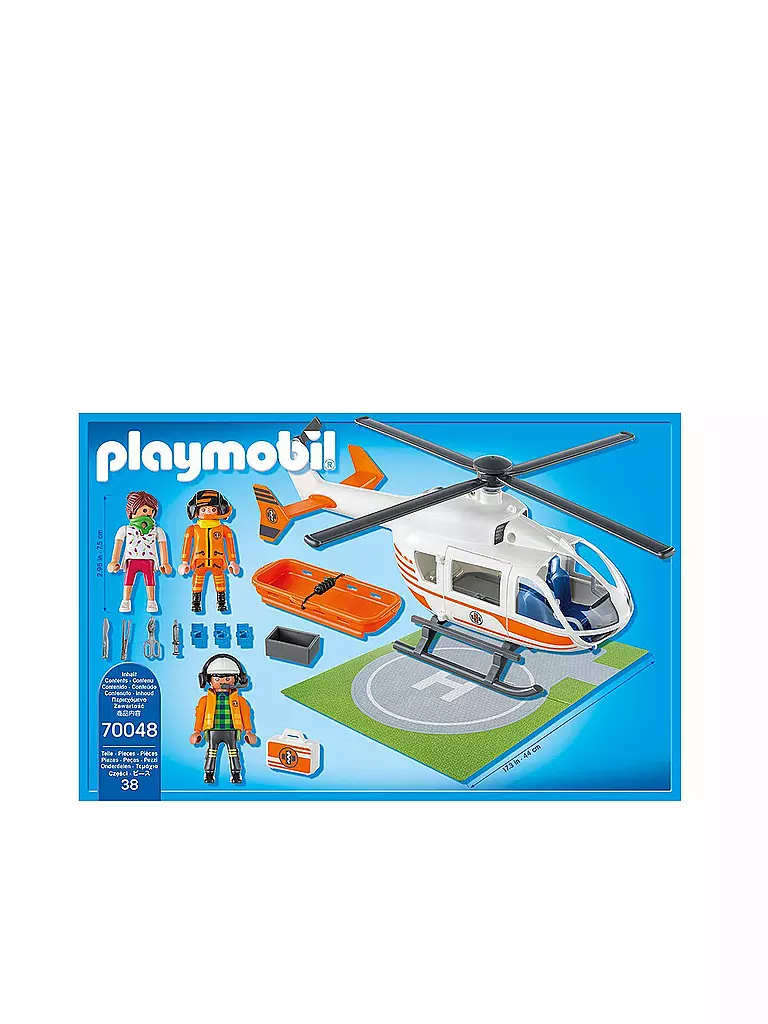 PLAYMOBIL | Rettungshelikopter 70048 | blau