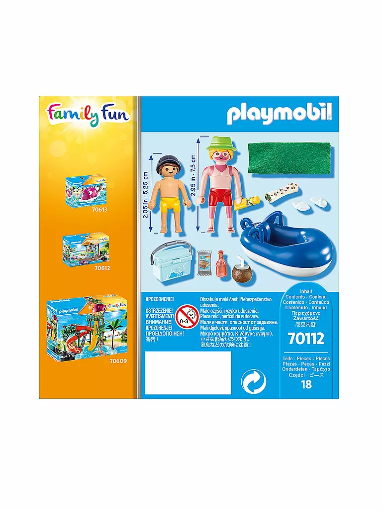 PLAYMOBIL | Tropischer Aqua Park - Badegast mit Schwimmreifen 70112 | keine Farbe