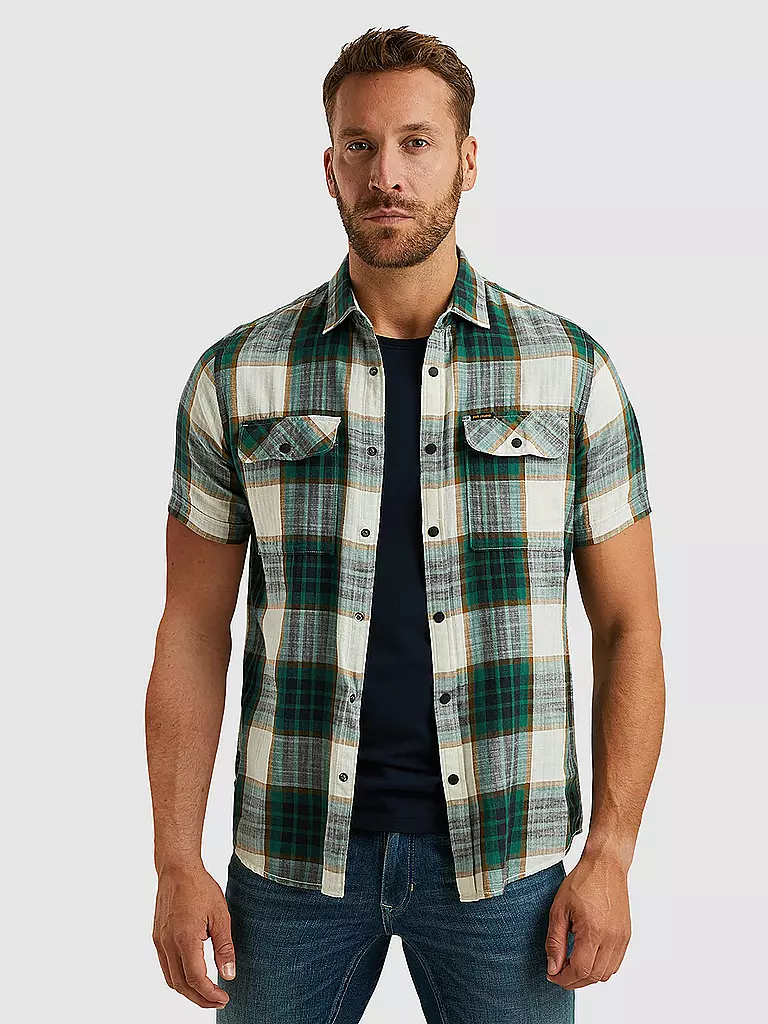 PME LEGEND | Hemd Slim Fit  | grün