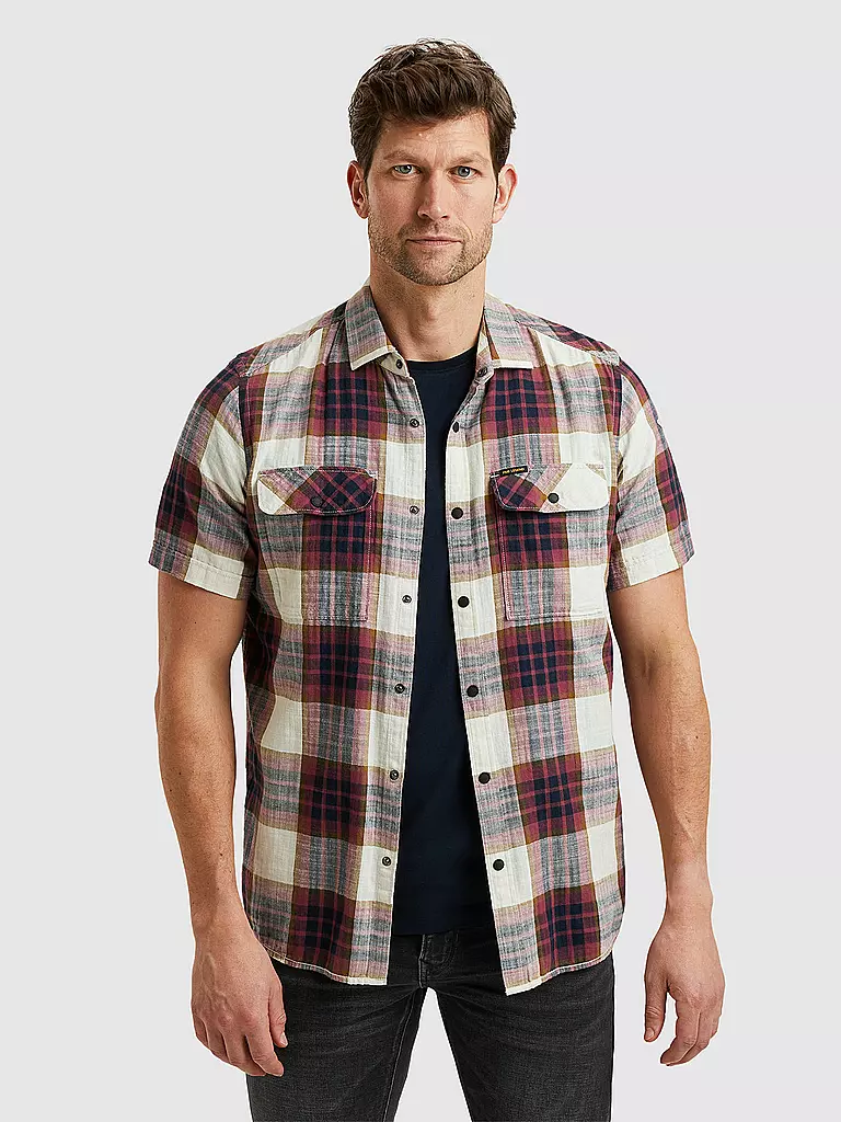 PME LEGEND | Hemd Slim Fit  | dunkelrot