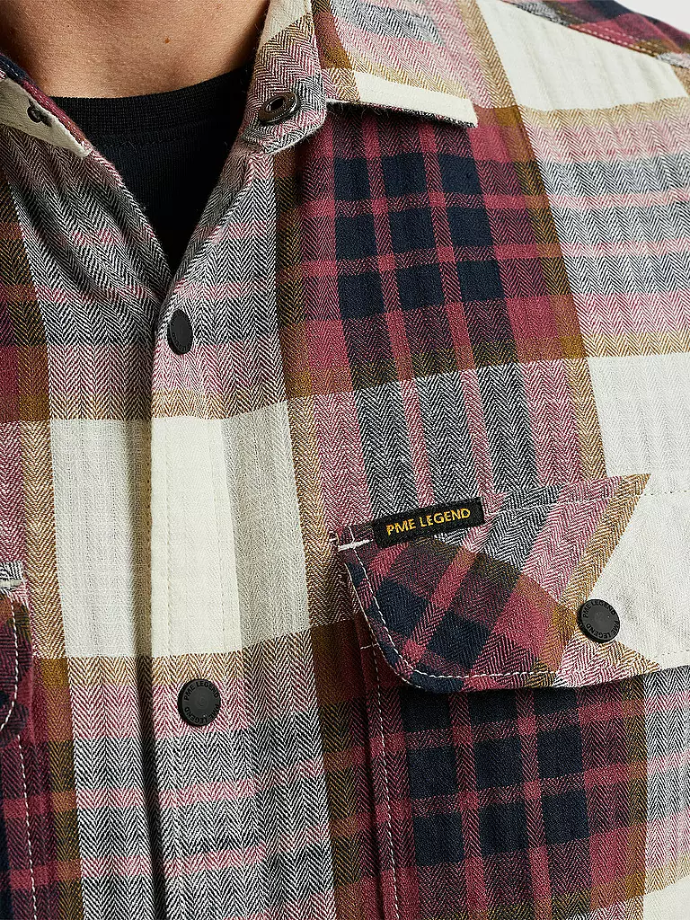 PME LEGEND | Hemd Slim Fit  | dunkelrot