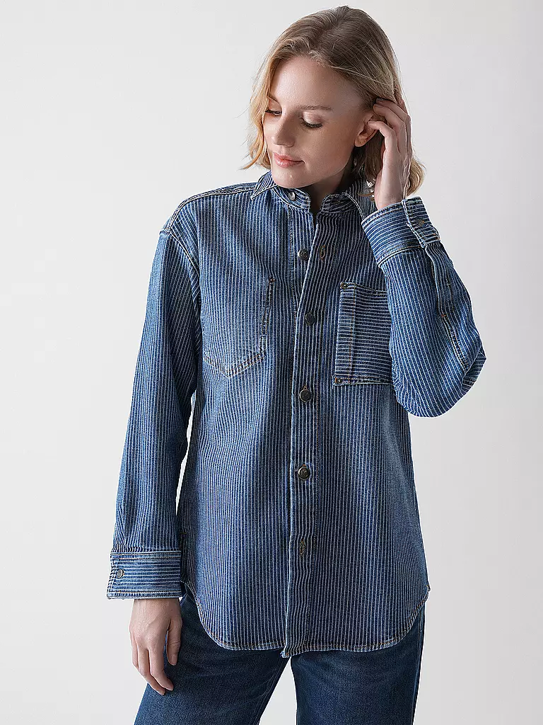 PNTS | Jeansbluse 27_THE SUIT UP | dunkelblau