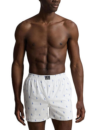 POLO RALPH LAUREN | Boxershorts 3er Pkg. white / blue stripe