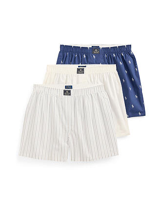 POLO RALPH LAUREN | Boxershorts 3er Pkg. white blue stripe l navy