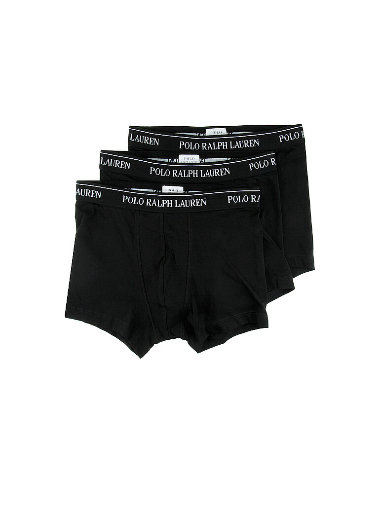 Polo Ralph Lauren Herren Unterwäsche Boxer 3 Stretch Cotton Classic Trunks Jersey 3 Pack (Schwarz, L)