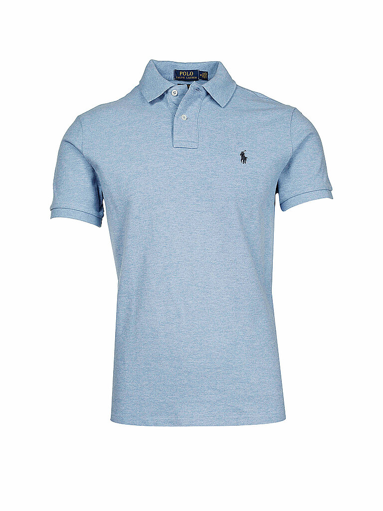 Polo Ralph Lauren Hellblau Poloshirt Custom-Slim-Fit | Mittel