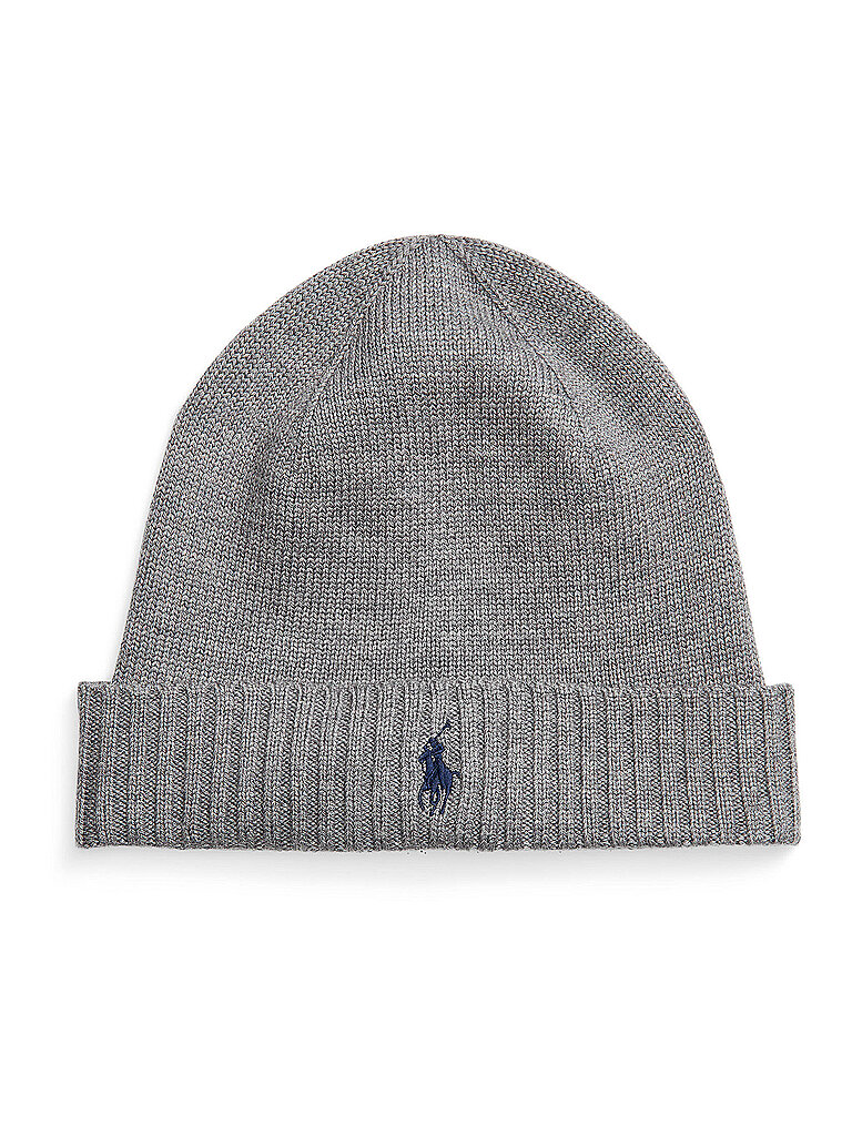 Polo Merino Wool Beanie Fawn Grey Heather