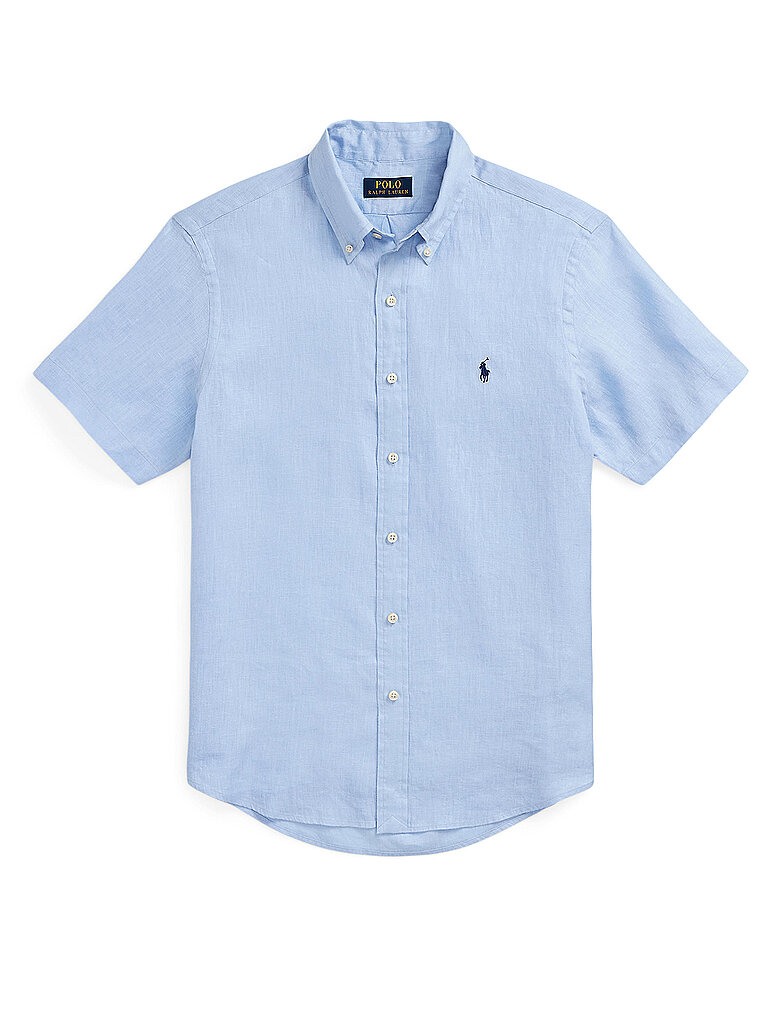 Polo Ralph Lauren Short Sleeve Linen Shirt Light Blue
