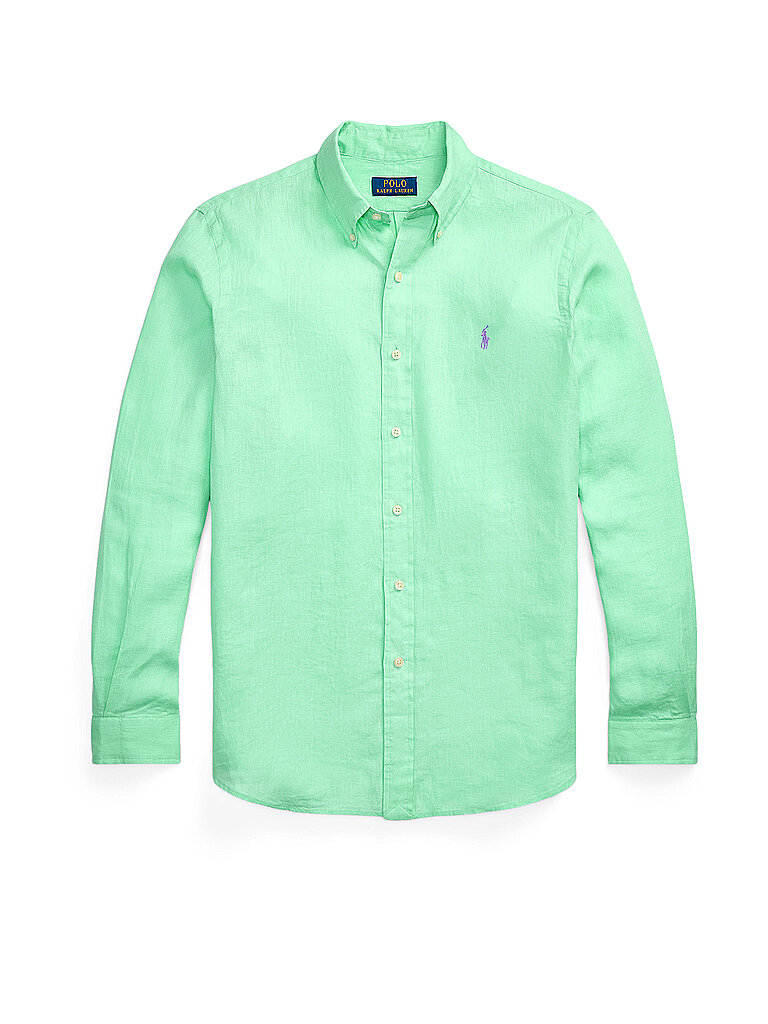 Polo Ralph Lauren Linen Shirt Custom Fit Turquoise