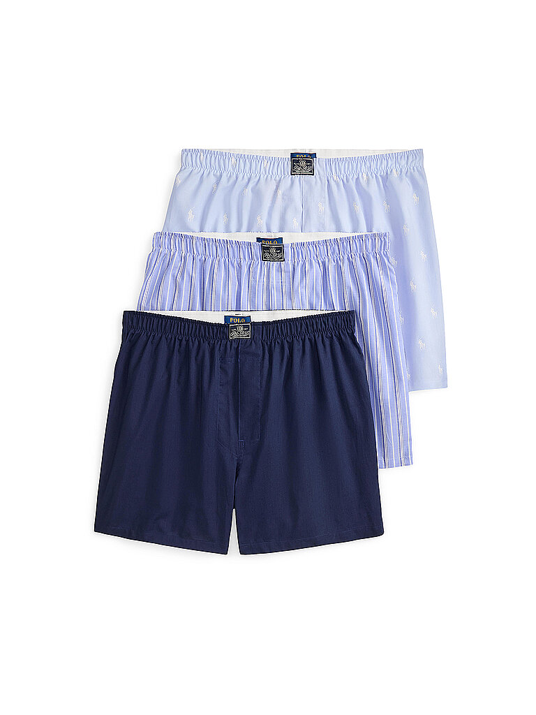 POLO RALPH LAUREN Boxershorts 3-er Pkg. blue aop blau | XL