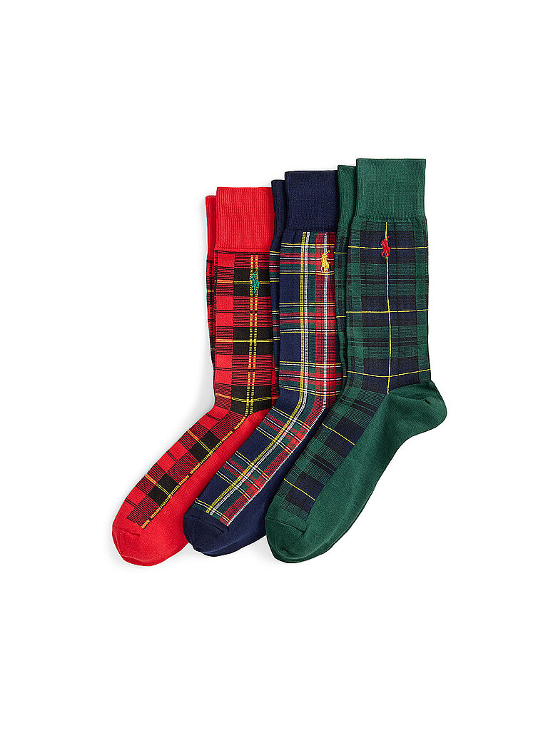 POLO RALPH LAUREN Socken 3er Pkg wine / green / royal – Polo Ralph Lauren
