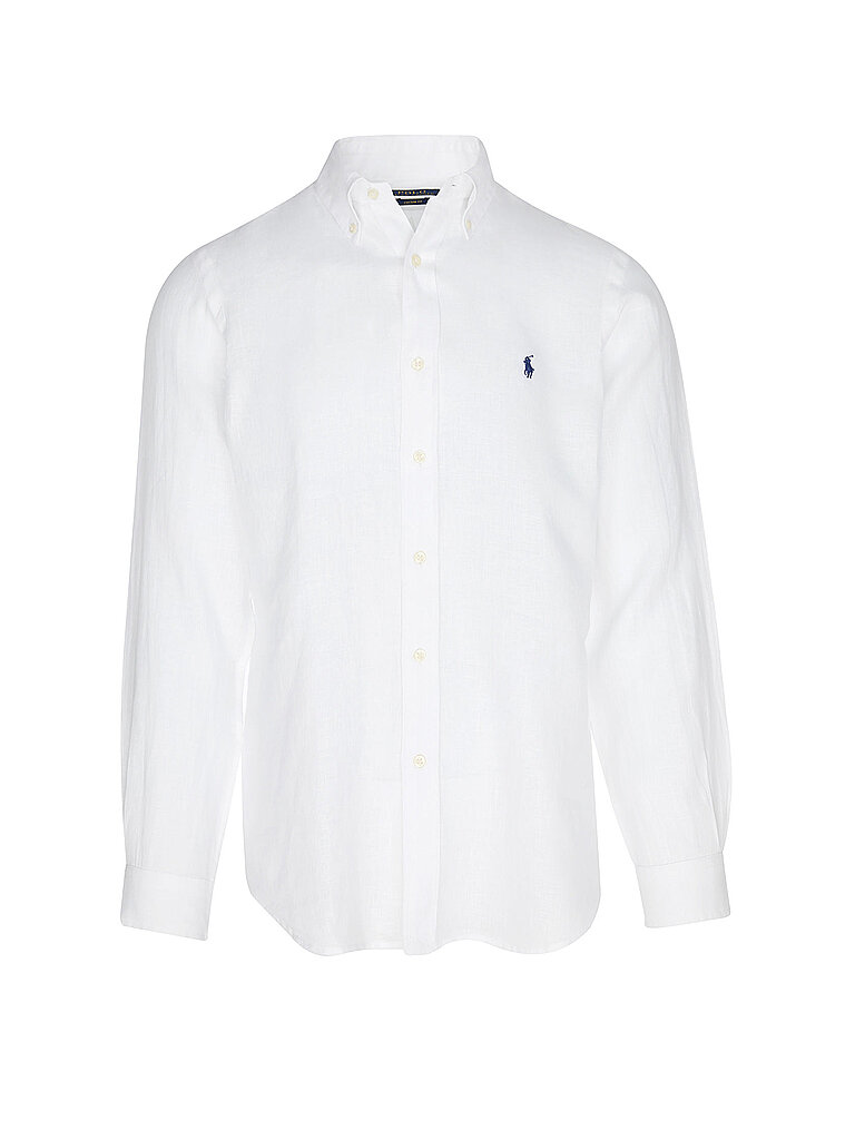 POLO RALPH LAUREN Leinenhemd Custom Fit weiss | XL