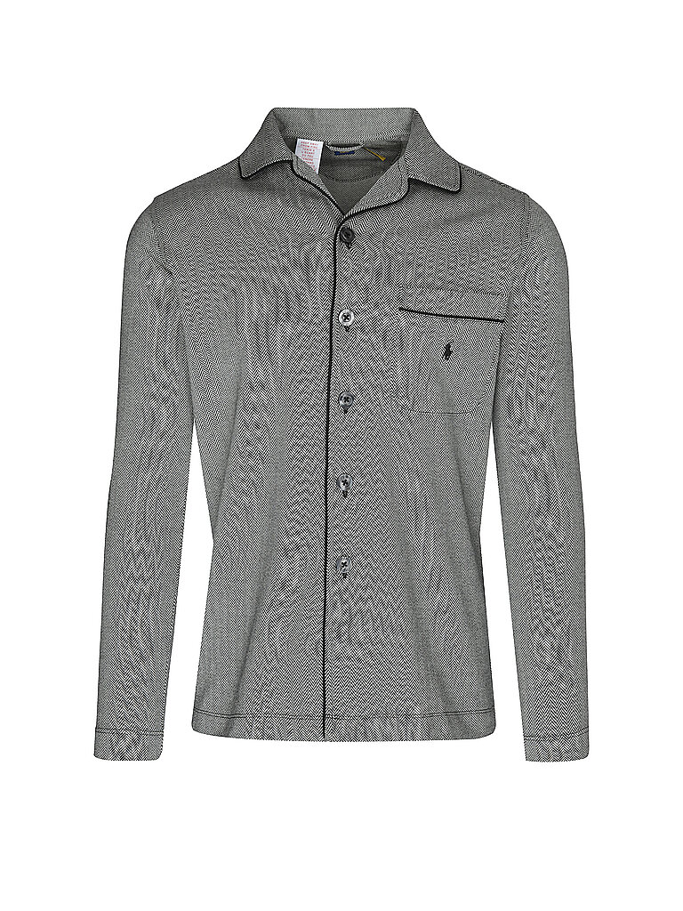 Pyjama aus Flanell mit Label-Stitching